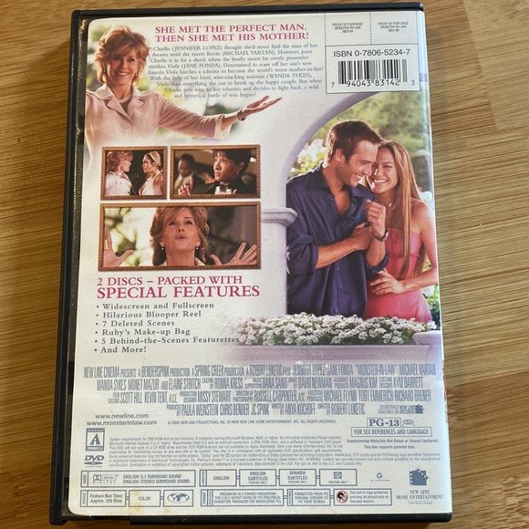 Monster-In-Law DVD w/Jennifer Lopez, Jane Fonda & Michael Vartan - Picture 2 of 5